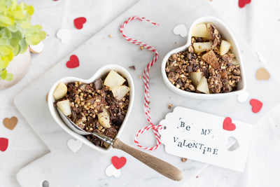 CRUMBLE DI SAN VALENTINO PERE E CIOCCOLATO