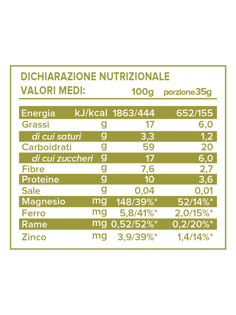 ÜBER BAR AVENA MELA CANNELLA