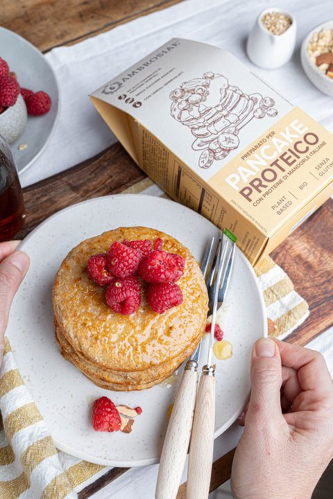 Pancake Proteico con proteine di mandorle italiane